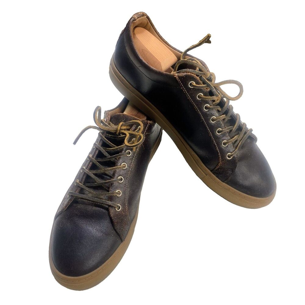 Thursday Boot Co Premier Low Top Cacao Leather Sneakers Mens Size 12.5 Gum Sole